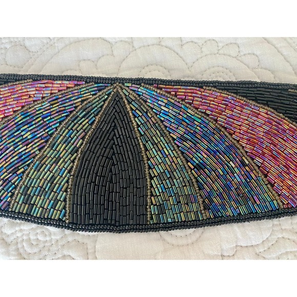 Vintage 1980's Multicolor Beaded Belt size M nwt - Picture 1 of 5